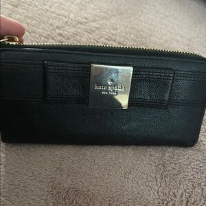 Kate Spade Black Wallet with Gold Accents
